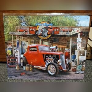 Vintage Hot Rod's Tin Metal Sign